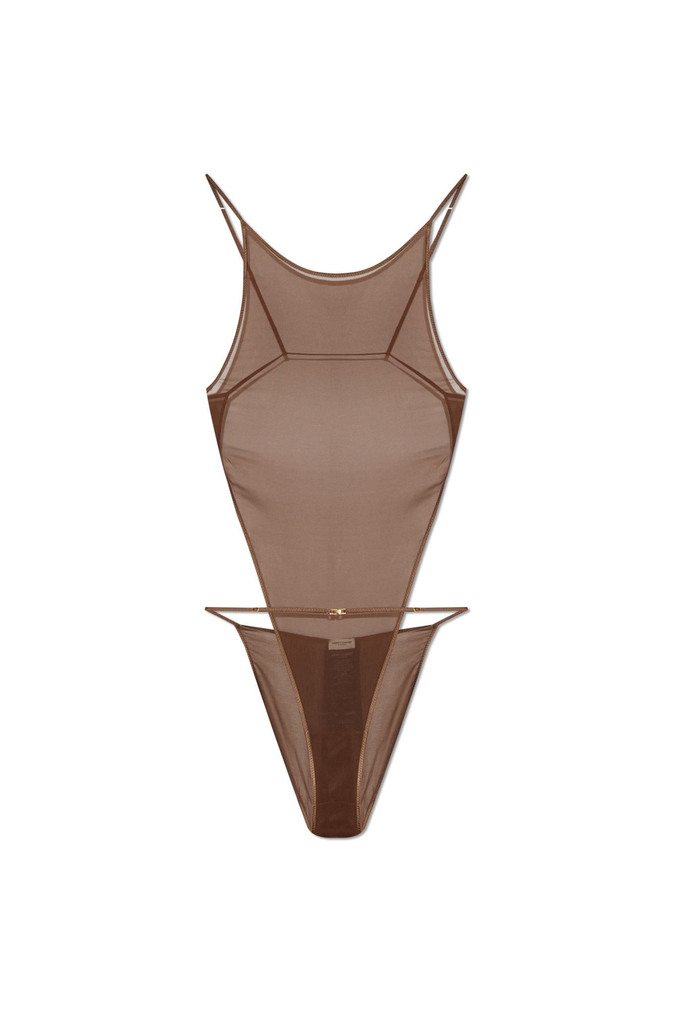 インナー・ルームウェアその他 Saint Laurent SS24 ETTE BODYSUIT (786030 Y37TE2124) Brown Transparent Bodysuit Saint Laurent - Vitkac AS